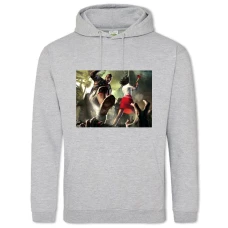 Hoodie with Print Dead Island Battle With The Zombies With Ax - 2XL grey