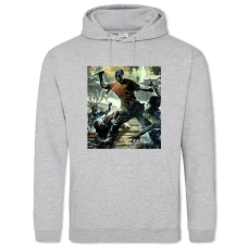 Hoodie with Print Dead Island Attack On The Zombies - 2XL grey
