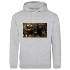 Hoodie with Print Deus Ex Fight With The Boss - 2XL grey