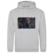 Hoodie with Print Detroit Become Human Protagonist With A Gun - 2XL grey