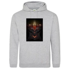 Hoodie with Print Diablo 3 - 2XL grey