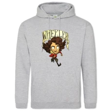 Hoodie with Print Wheeler - 2XL grey