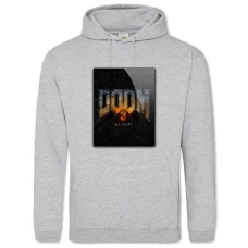 Hoodie with Print Doom 3 Bfg Edition Logo 2 - 2XL grey