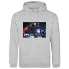Hoodie with Print Doom Eternal - 2XL grey
