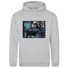Hoodie with Print Doom Battle - 2XL grey