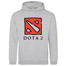 Hoodie with Print Dota 2 Logo - 2XL grey