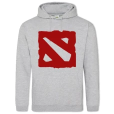 Hoodie with Print Dota 2 Logo Print - 2XL grey