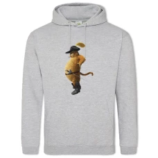 Hoodie with Print Shrek Puss In Boots - 2XL grey