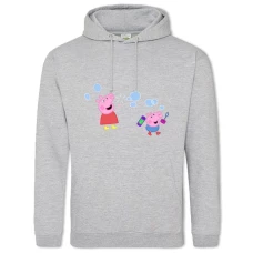 Hoodie with Print Peppa Pig Soap Bubbles - 2XL grey
