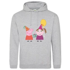 Hoodie with Print Peppa Pig Birthday - 2XL grey