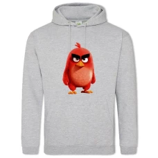 Hoodie with Print Angry Birds Red Bird - 2XL grey