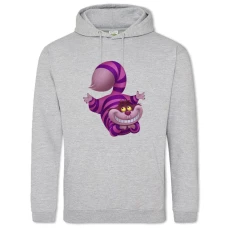 Hoodie with Print Alice In Wonderland Cheshire Cat Hero Print - 2XL grey