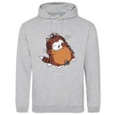Hoodie with Print Parrot Kesha Lazy Cat - 2XL grey