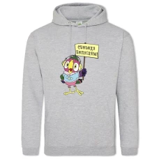 Hoodie with Print Parrot Kesha Freedom For Parrots - 2XL grey