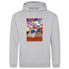 Hoodie with Print Dambo Flying Elephant - 2XL grey