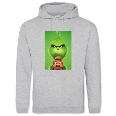 Худи с принтом Гринч И Пёс - 2XL серый