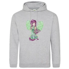 Hoodie with Print Winx Club Princess In Green - 2XL grey