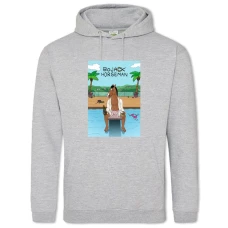 Hoodie with Print Bojack Horseman Swimming Pool - 2XL grey