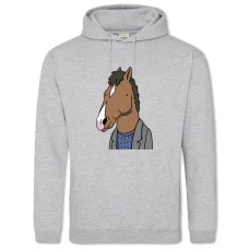 Hoodie with Print Bojack Horseman Minimalism - 2XL grey