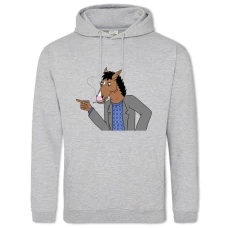 Hoodie with Print Bojack Horseman Smoke - 2XL grey