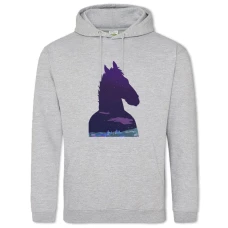 Hoodie with Print Bojack Horseman Shadow - 2XL grey