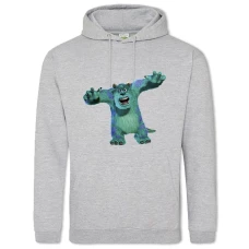 Hoodie with Print Monsters Inc James P. Sullivan Angry - 2XL grey