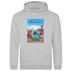 Hoodie with Print Monsters Inc All Heroes - 2XL grey