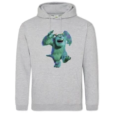 Hoodie with Print Monsters Inc James P. Sullivan Run - 2XL grey
