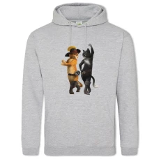 Hoodie with Print Puss In Boots Dance - 2XL grey