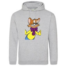 Hoodie with Print Leopold The Cat - 2XL grey