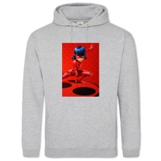 Hoodie with Print Miraculous Ladybug Girl - 2XL grey