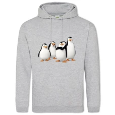 Hoodie with Print Madagascar Penguins - 2XL grey