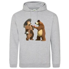 Hoodie with Print Masha And The Bear Bears - 2XL grey