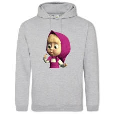 Hoodie with Print Masha And The Bear Masha - 2XL grey