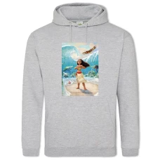 Hoodie with Print Moana Beautiful Sea - 2XL grey