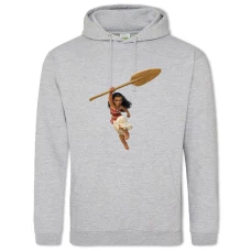 Hoodie with Print Moana Girl - 2XL grey