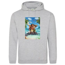 Hoodie with Print Moana Main Heroes - 2XL grey