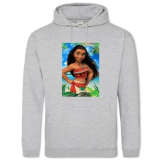 Hoodie with Print Moana Beautiful Girl - 2XL grey