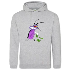 Hoodie with Print Oggy Et Les Cafards Money - 2XL grey