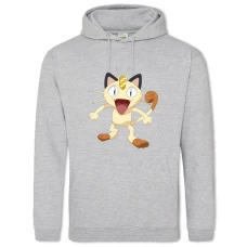 Hoodie with Print Pokemons Meowth - 2XL grey