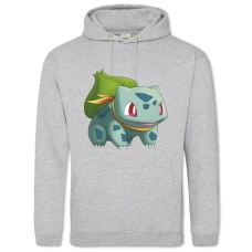 Hoodie with Print Pokemons Bulbasaur - 2XL grey