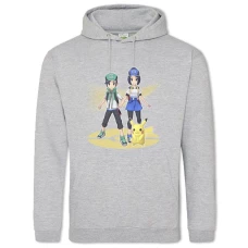 Hoodie with Print Pokemons Heroes - 2XL grey