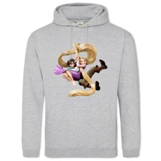 Hoodie with Print Rapunzel With Prince - 2XL grey