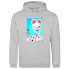 Hoodie with Print The Nut Job Angry Mouse - 2XL grey