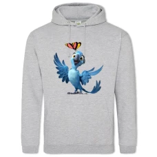 Hoodie with Print Rio Butterfly - 2XL grey