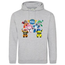 Hoodie with Print Robocar Poli Heroes - 2XL grey