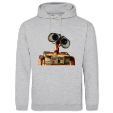 Hoodie with Print Wall-E Robot Face - 2XL grey