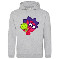 Hoodie with Print Smeshariki Hedgehog And Cactus - 2XL grey