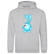 Hoodie with Print Rabbit Smeshariki Croche - 2XL grey