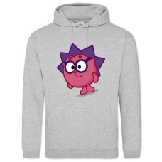 Hoodie with Print Smeshariki Hedgehog - 2XL grey